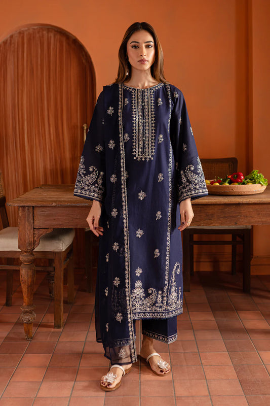 AE Night Fury 3Pc - Embroidered Khaddar Dress